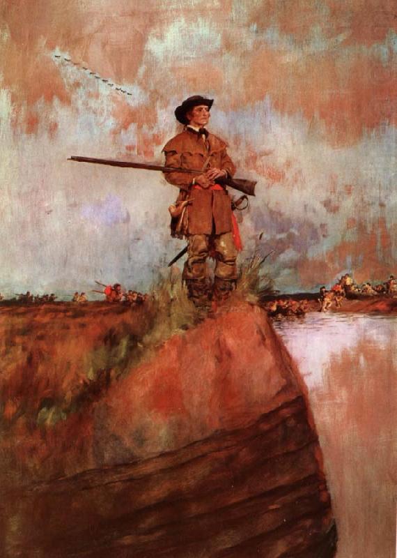 George Rogers Clark on his way to kaskaskia, Howard Pyle